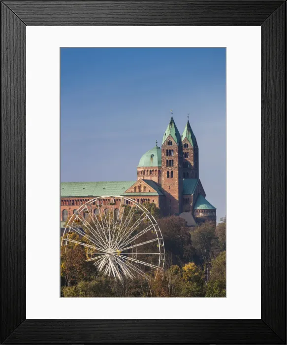 Framed Print : Germany, Rheinland-Pfalz, Speyer, Dom cathedral, elevated view Framed Print : Germany, Rheinland-Pfalz, Speyer, Dom cathedral, elevated view