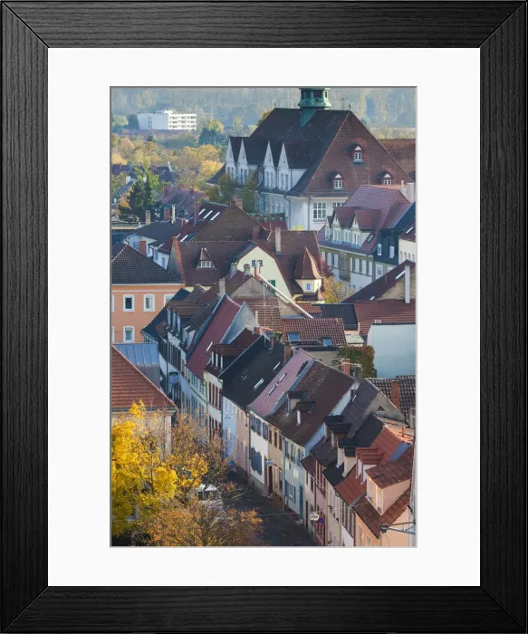 Framed Print : Germany, Rheinland-Pfalz, Speyer, elevated city view Framed Print : Germany, Rheinland-Pfalz, Speyer, elevated city view