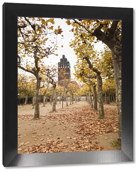 Germany, Hesse, Darmstadt, Mathildenhohe Kunstlerkolonie Park, Wedding Tower, Art
