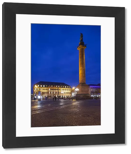 Germany, Hesse, Darmstadt, Marktplatz square, dawn