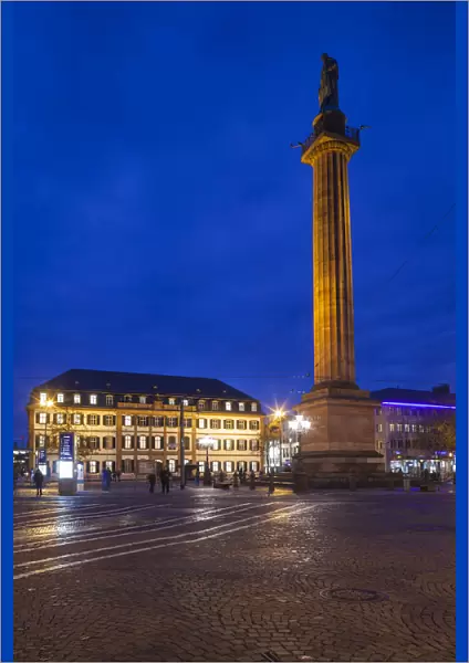 Germany, Hesse, Darmstadt, Marktplatz square, dawn