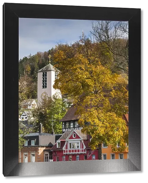 Germany, Baden-Wurttemburg, Black Forest, Triberg, town buildings