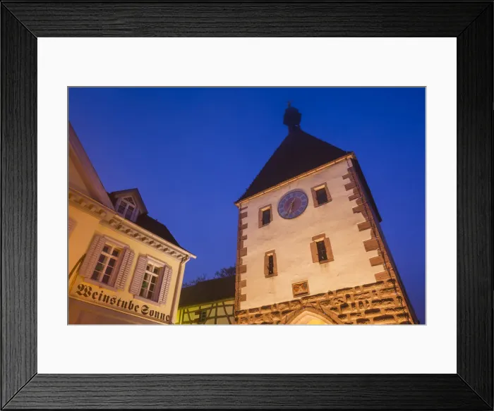 Framed Print : Germany, Baden-Wurttemburg, Kaiserstuhl Area, Endingen, Westliches Tor, town gate, dawn Framed Print : Germany, Baden-Wurttemburg, Kaiserstuhl Area, Endingen, Westliches Tor, town gate, dawn