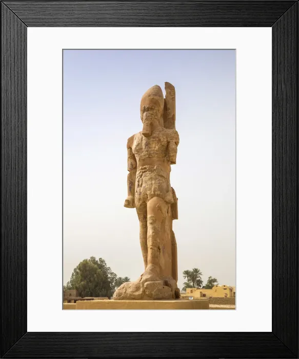 Framed Print : Egypt, Luxor, West Bank, The Colossi of Amenhotep 111 at the Northern Gate of Framed Print : Egypt, Luxor, West Bank, The Colossi of Amenhotep 111 at the Northern Gate of