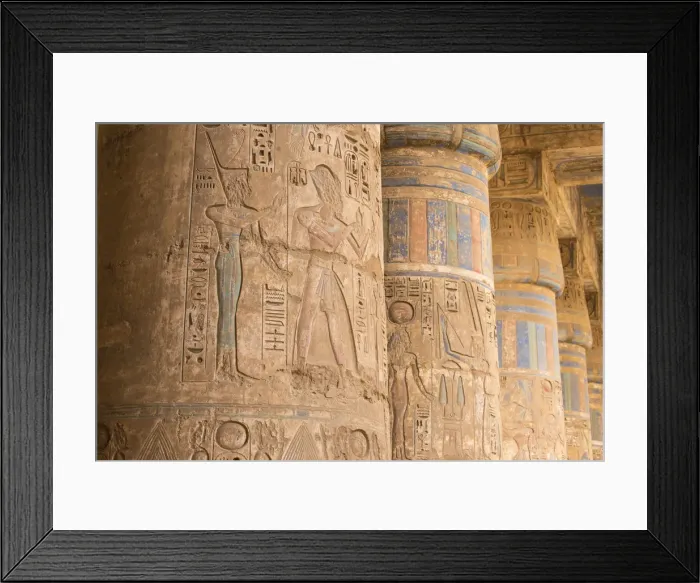 Framed Print : Egypt, Luxor, West Bank, The temple of Ramesses 111 at Medinet Habu, Columns in Framed Print : Egypt, Luxor, West Bank, The temple of Ramesses 111 at Medinet Habu, Columns in