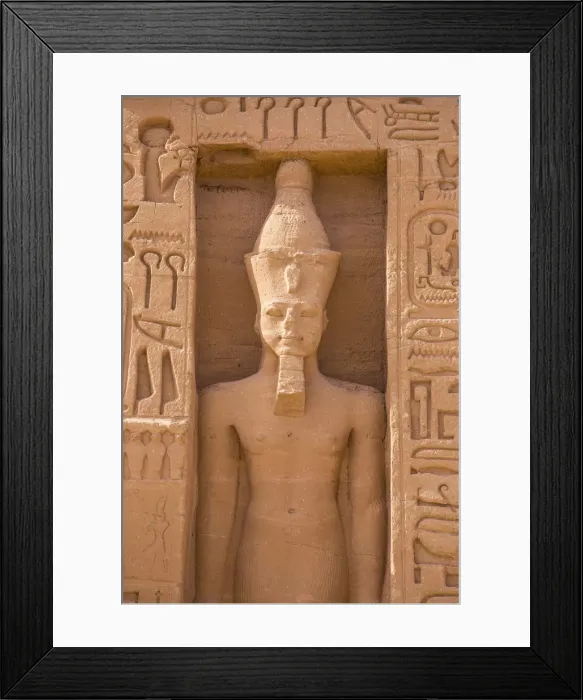 Framed Print : Egypt, Abu Simbel, The small temple -known as Temple of Hathor - dedicated to Nefertari
