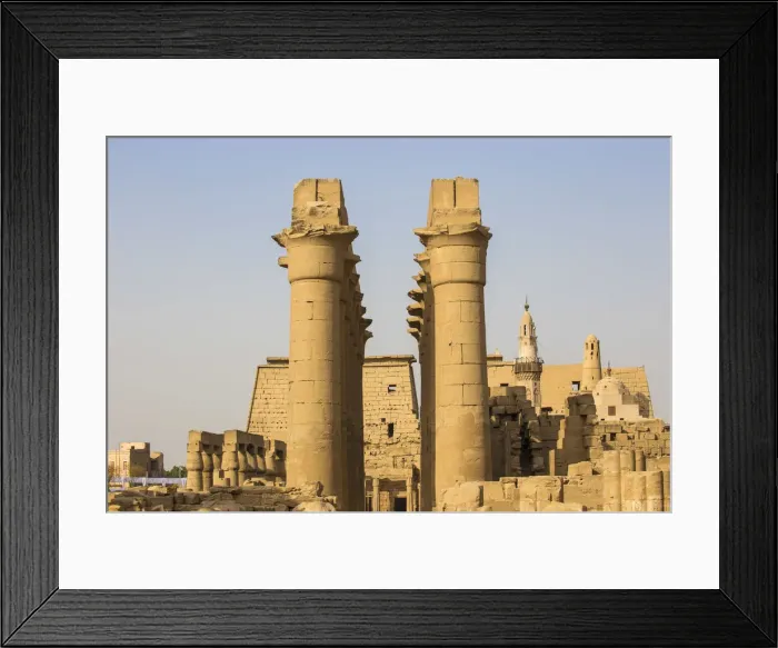 Framed Print : Egypt, Luxor, Luxor Temple, the Great colonnade of Amenophis 11, and to the right Framed Print : Egypt, Luxor, Luxor Temple, the Great colonnade of Amenophis 11, and to the right