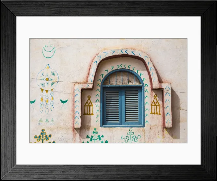 Framed Print : Egypt, Upper Egypt, Aswan, Blue window shutters on house in Nubian village on Elephantine Framed Print : Egypt, Upper Egypt, Aswan, Blue window shutters on house in Nubian village on Elephantine