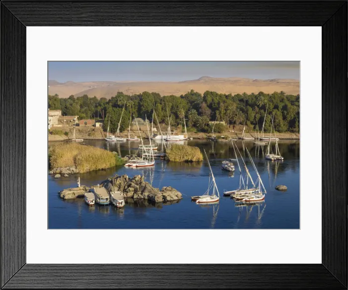 Framed Print : Egypt, Upper Egypt, Aswan, View of The River Nile Framed Print : Egypt, Upper Egypt, Aswan, View of The River Nile