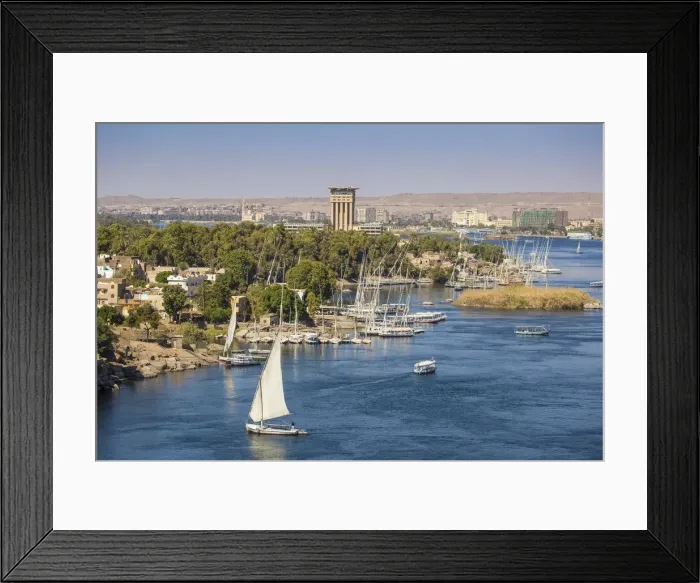 Framed Print : Egypt, Upper Egypt, Aswan, View of Movenpick Resort and River Nile Framed Print : Egypt, Upper Egypt, Aswan, View of Movenpick Resort and River Nile