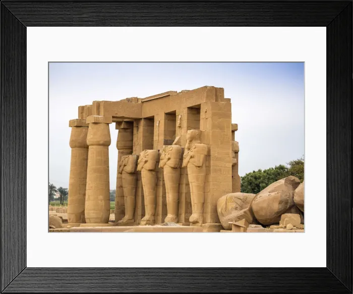 Framed Print : Egypt, Luxor, West Bank, the Temple of Ramessess 11 known as The Ramesseum, Fallen Framed Print : Egypt, Luxor, West Bank, the Temple of Ramessess 11 known as The Ramesseum, Fallen