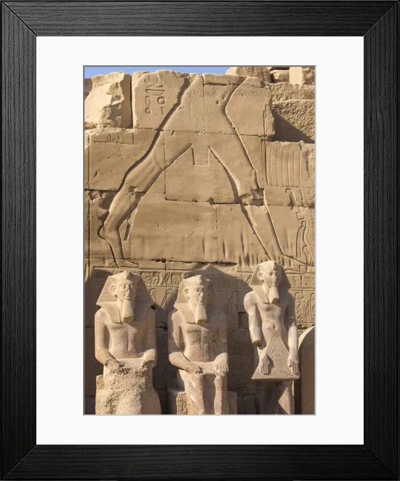 Framed Print : Egypt, Luxor, Karnak Temple, Colossi in Temple of Amun Framed Print : Egypt, Luxor, Karnak Temple, Colossi in Temple of Amun