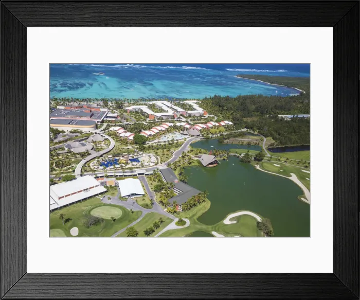 Framed Print : Dominican Republic, Punta Cana, View of Barcelo Bavaro Palace Deluxe Framed Print : Dominican Republic, Punta Cana, View of Barcelo Bavaro Palace Deluxe