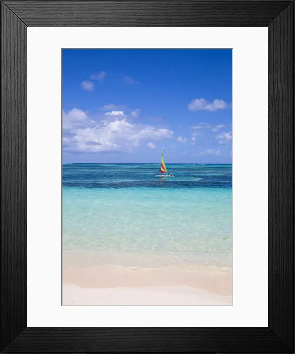 Framed Print : Dominican Republic, Punta Cana, Catamaran off Playa Cabeza de Toro Framed Print : Dominican Republic, Punta Cana, Catamaran off Playa Cabeza de Toro