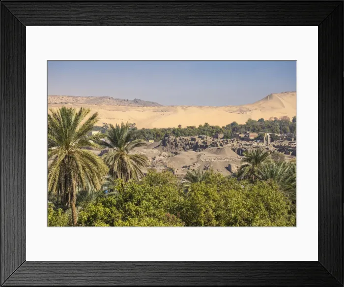 Framed Print : Egypt, Upper Egypt, Aswan, View towards Khnum ruins on Elephantine Island Framed Print : Egypt, Upper Egypt, Aswan, View towards Khnum ruins on Elephantine Island