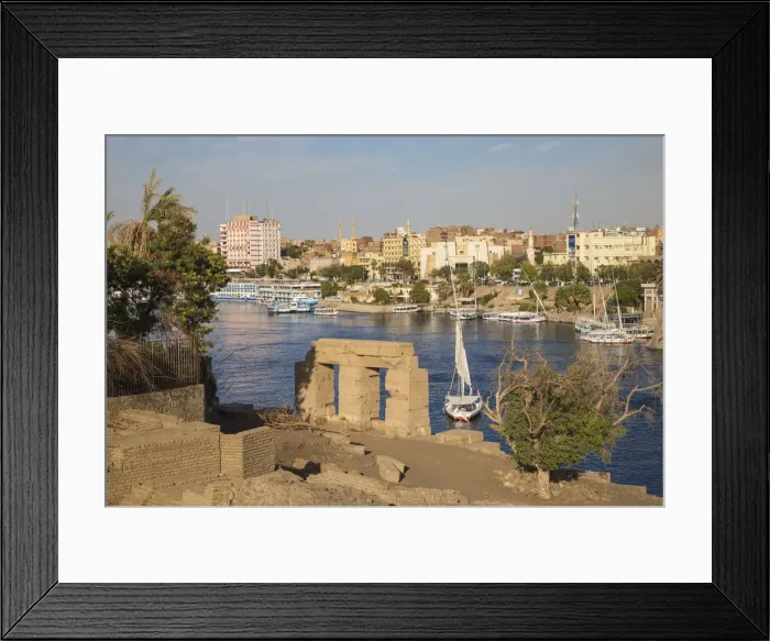 Framed Print : Egypt, Upper Egypt, Aswan, Khnum ruins on Elephantine Island Framed Print : Egypt, Upper Egypt, Aswan, Khnum ruins on Elephantine Island