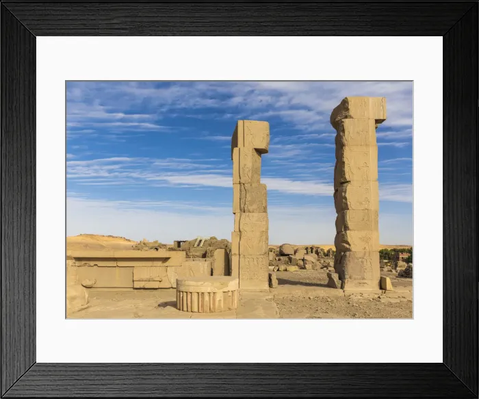 Framed Print : Egypt, Upper Egypt, Aswan, Khnum ruins on Elephantine Island Framed Print : Egypt, Upper Egypt, Aswan, Khnum ruins on Elephantine Island