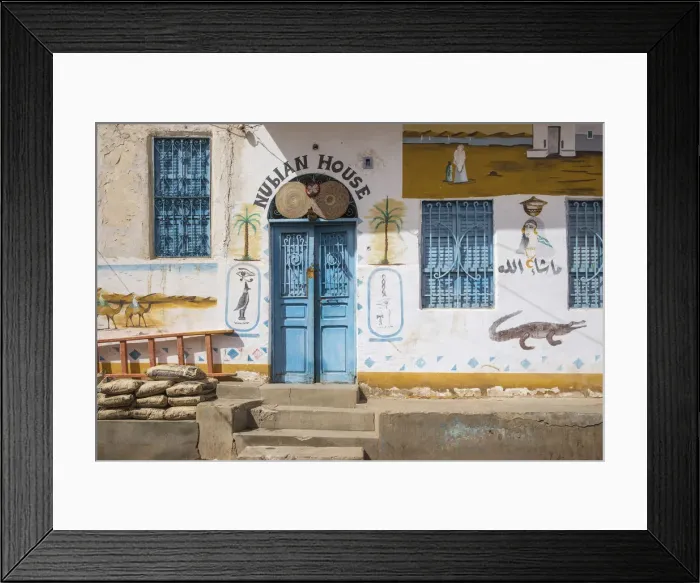 Framed Print : Egypt, Upper Egypt, Aswan, Nubian village on Elephantine Island Framed Print : Egypt, Upper Egypt, Aswan, Nubian village on Elephantine Island