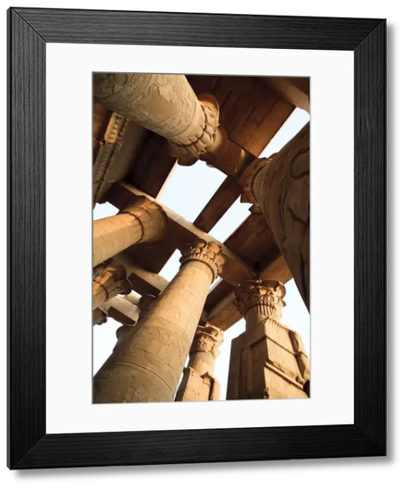 Framed Print : Egypt, Kom Ombo, Dual Temple of Sobek and Haroerus, Hypostyle Hall Framed Print : Egypt, Kom Ombo, Dual Temple of Sobek and Haroerus, Hypostyle Hall