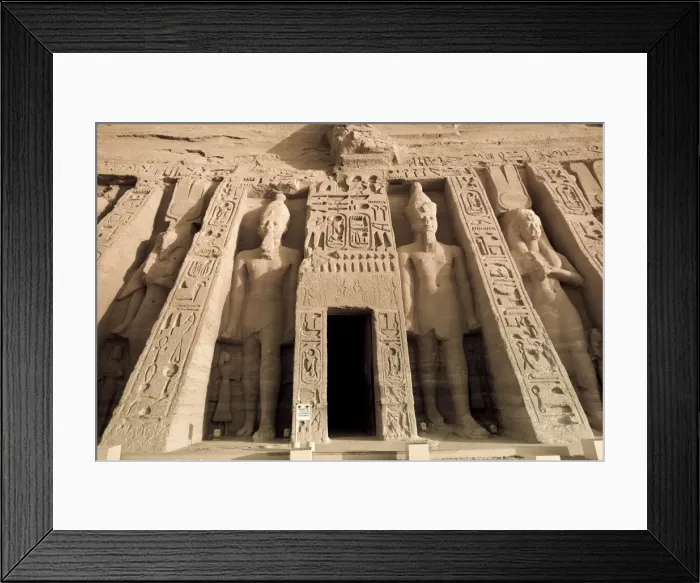 Framed Print : Egypt, Abu Simbel, Temple of Nefertari and Hathor
