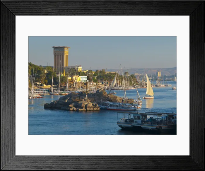 Framed Print : Egypt, Upper Egypt, Aswan, River Nile Framed Print : Egypt, Upper Egypt, Aswan, River Nile