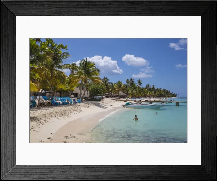 Framed Print : Dominican Republic, Punta Cana, Parque Nacional del Este, Saona Island, Catuano Beach
