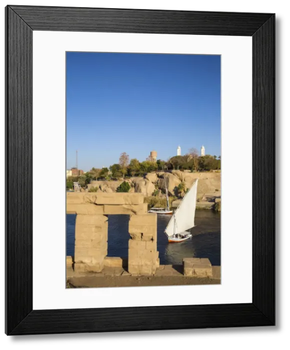 Framed Print : Egypt, Upper Egypt, Aswan, Khnum ruins on Elephantine Island Framed Print : Egypt, Upper Egypt, Aswan, Khnum ruins on Elephantine Island