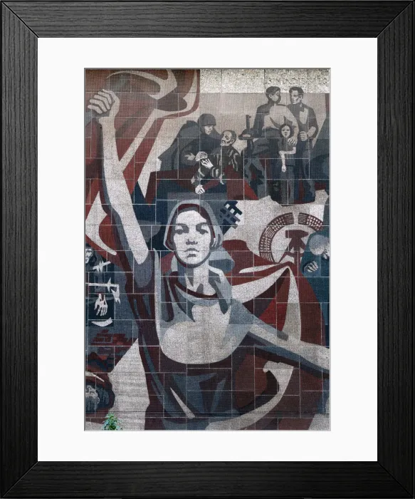 Framed Print : East Germany monumental propaganda, Dresden, Saxony, Germany Framed Print : East Germany monumental propaganda, Dresden, Saxony, Germany