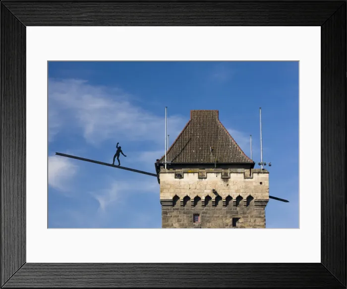Framed Print : Germany, Baden-Wurttemberg, Esslingen-Am-Neckar, Tower by Neckar River Framed Print : Germany, Baden-Wurttemberg, Esslingen-Am-Neckar, Tower by Neckar River