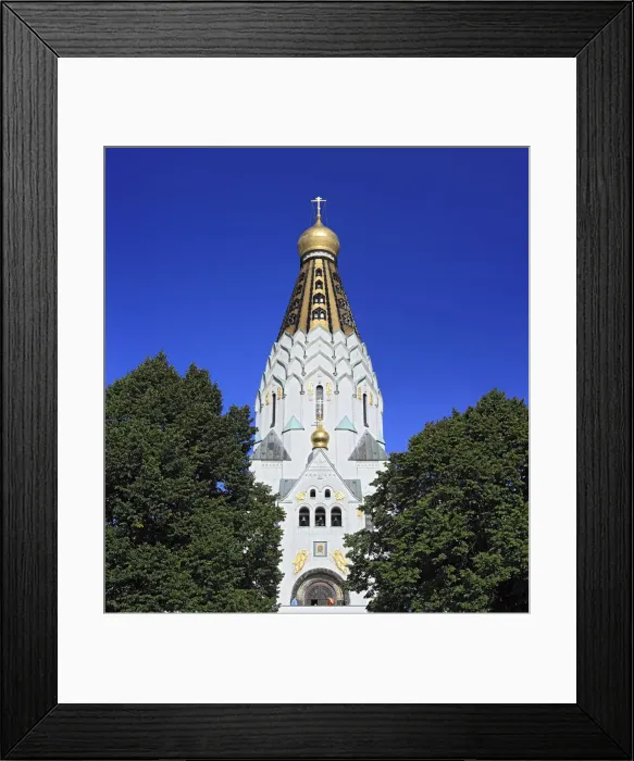 Framed Print : Russian Memorial Church (1913), Leipzig, Saxony, Germany Framed Print : Russian Memorial Church (1913), Leipzig, Saxony, Germany