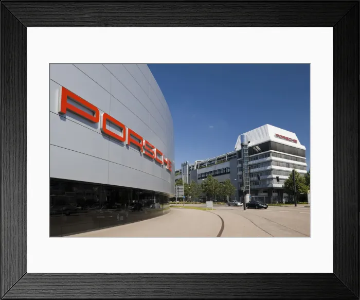 Framed Print : Germany, Baden-Wurttemberg, Stuttgart-Zuffenhausen, Porsche Car showroom & factory Framed Print : Germany, Baden-Wurttemberg, Stuttgart-Zuffenhausen, Porsche Car showroom & factory