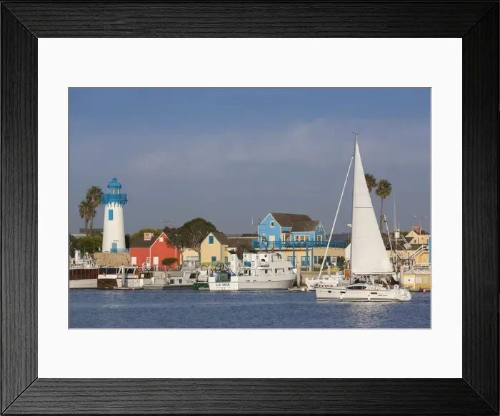 Framed Print : USA, California, Los Angeles, Marina del Rey, view of the marina Framed Print : USA, California, Los Angeles, Marina del Rey, view of the marina