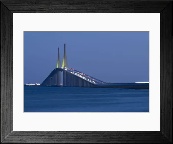 Framed Print : Sunshine Skyway Bridge, Tampa Bay, Saint Petersburg, Florida Framed Print : Sunshine Skyway Bridge, Tampa Bay, Saint Petersburg, Florida