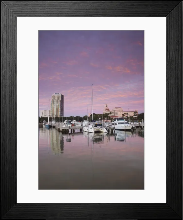 Framed Print : USA, Florida, St. Petersburg, skyline from North Yacht Basin Framed Print : USA, Florida, St. Petersburg, skyline from North Yacht Basin