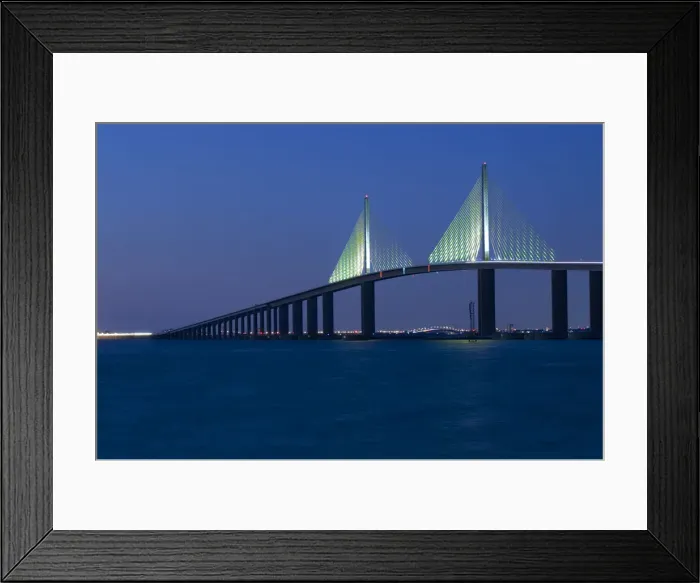 Framed Print : Sunshine Skyway Bridge, Tampa Bay, Saint Petersburg, Florida Framed Print : Sunshine Skyway Bridge, Tampa Bay, Saint Petersburg, Florida