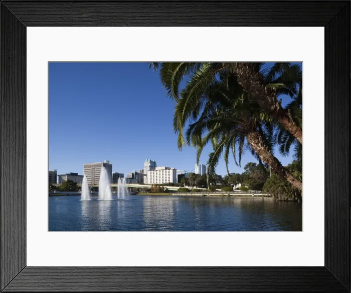 Framed Print : USA, Florida, Orlando, Lake Lucerne