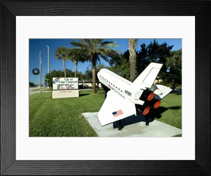 Framed Print : USA, Florida, City of Cape Canaveral, Space Shuttle Replica, NASA Framed Print : USA, Florida, City of Cape Canaveral, Space Shuttle Replica, NASA