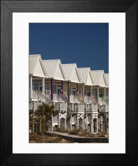 Framed Print : USA, Florida, Florida Panhandle, St. George Island, beachfront houses Framed Print : USA, Florida, Florida Panhandle, St. George Island, beachfront houses