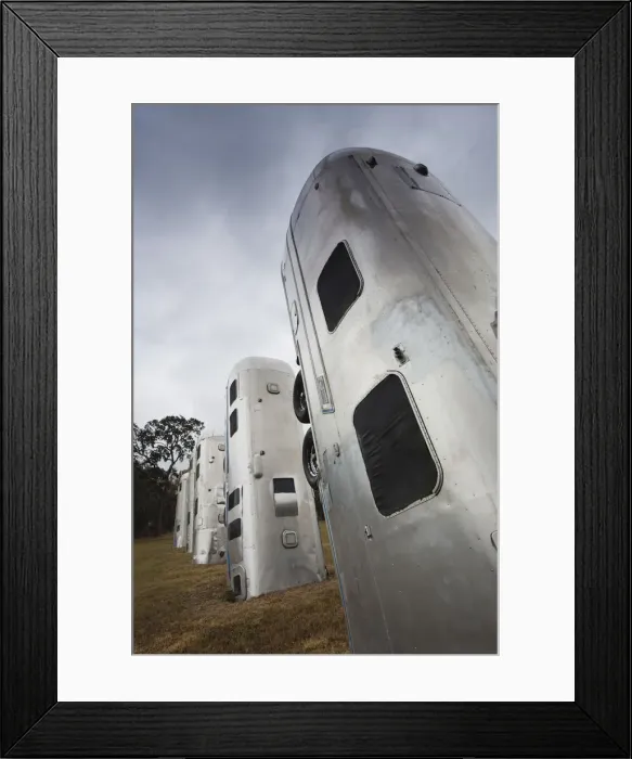 Framed Print : USA, Florida, Dover, Airstream Ranch, burried aluminum car trailers Framed Print : USA, Florida, Dover, Airstream Ranch, burried aluminum car trailers