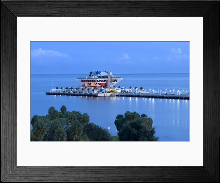 Framed Print : USA, Florida, Saint Petersburg, The Pier, Restaurants and Shops, Tampa Bay, Tourist