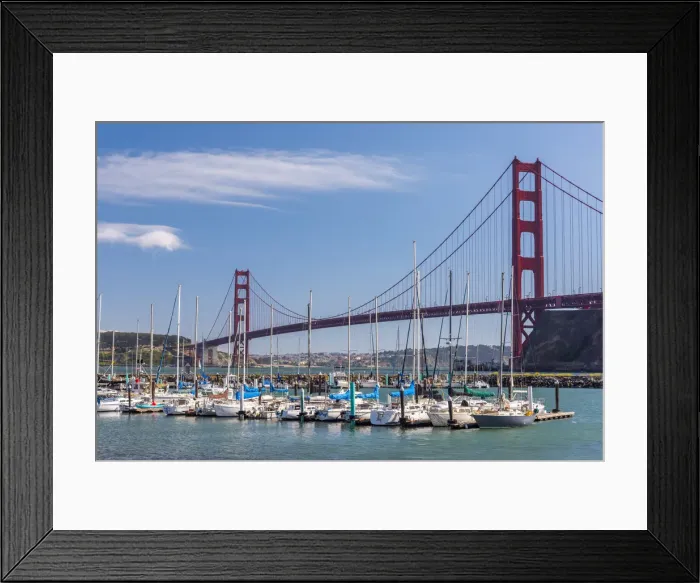Framed Print : USA, California, Marin County, Sausalito, Horseshoe Bay, Presidio Yacht Clud, San Framed Print : USA, California, Marin County, Sausalito, Horseshoe Bay, Presidio Yacht Clud, San