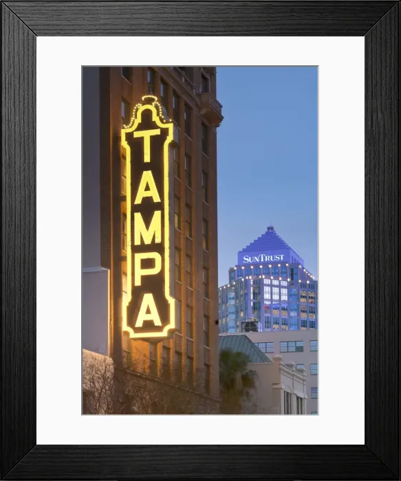 Framed Print : USA, Florida, Tampa, Tampa Theater, Illuminated Marquee, Built In 1926, Art Deco Framed Print : USA, Florida, Tampa, Tampa Theater, Illuminated Marquee, Built In 1926, Art Deco