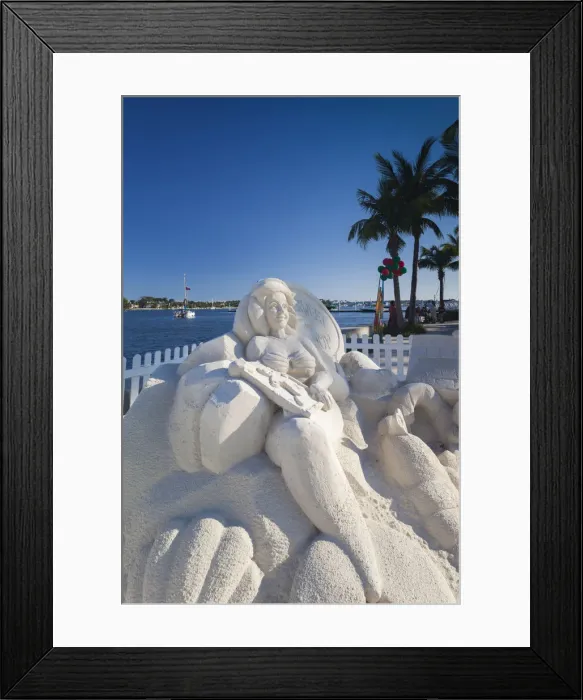 Framed Print : USA, Florida, West Palm Beach, Christmas Season sand sculpture Framed Print : USA, Florida, West Palm Beach, Christmas Season sand sculpture