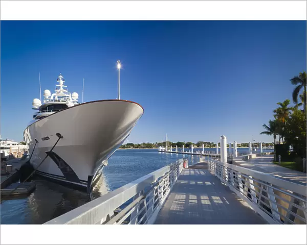 USA, Florida, West Palm Beach, Palm Harbor Marina, yacht