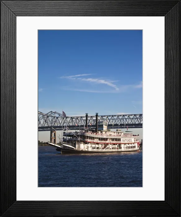Framed Print : USA, Louisiana, New Orleans, riverboat Natchez on the Mississippi River Framed Print : USA, Louisiana, New Orleans, riverboat Natchez on the Mississippi River