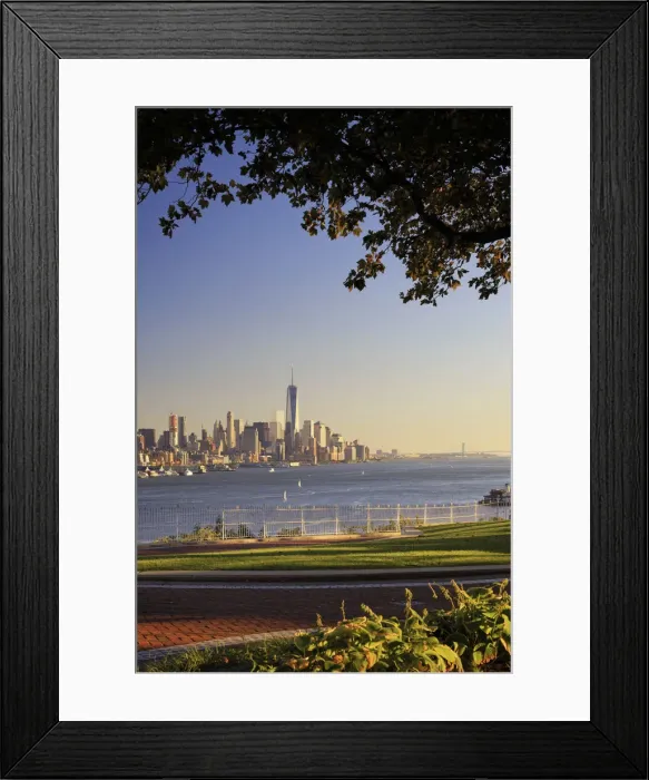 Framed Print : USA, New York, New York City, Manhattan Skyline from New Jersey Framed Print : USA, New York, New York City, Manhattan Skyline from New Jersey