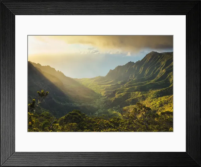 Framed Print : USA, Hawaii, Kauai, Na Pali Coast, Kalalau Valley Framed Print : USA, Hawaii, Kauai, Na Pali Coast, Kalalau Valley