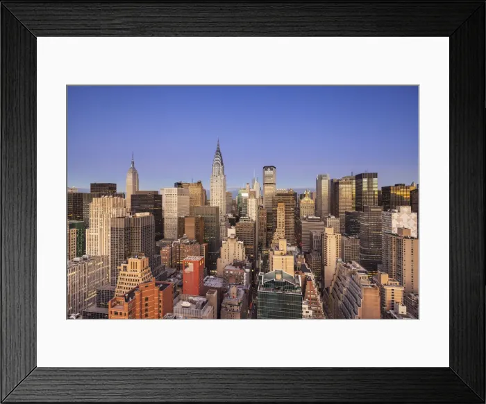 Framed Print : Midtown skyline with Chrysler Building and Empire State Building, Manhattan, New York Framed Print : Midtown skyline with Chrysler Building and Empire State Building, Manhattan, New York