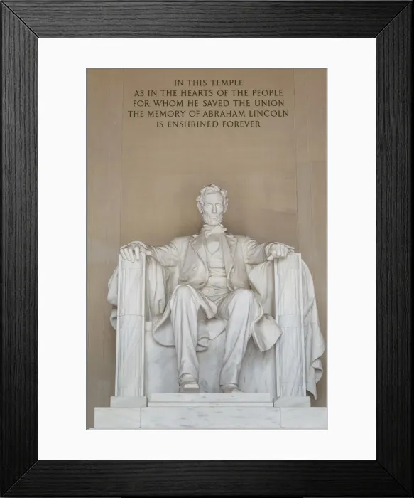Framed Print : USA, District of Columbia, Washington, The Lincoln Memorial, statue of President Abraham Framed Print : USA, District of Columbia, Washington, The Lincoln Memorial, statue of President Abraham