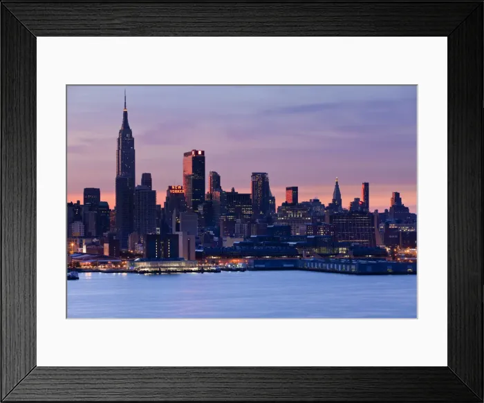 Framed Print : USA, New York, Midtown Manhattan Skyline Across Hudson River
